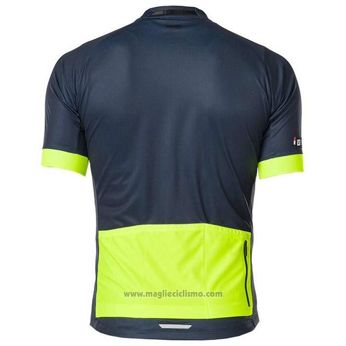 2020 Abbigliamento Ciclismo Bontrage Giallo Scuro Blu Manica Corta e Salopette