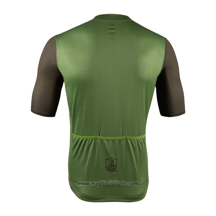 2022 Abbigliamento Ciclismo Campagnolo Verde Manica Corta e Salopette