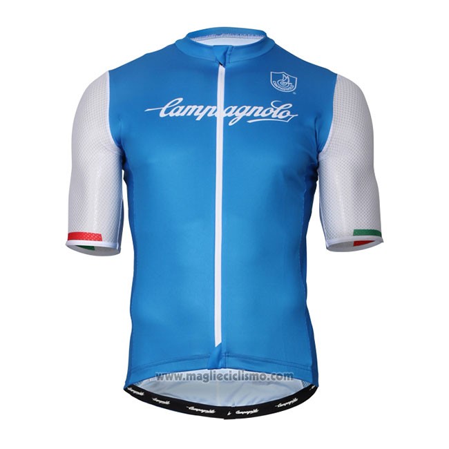 Abbigliamento Ciclismo Campagnolo Iridio Blu Bianco Manica Corta e Salopette
