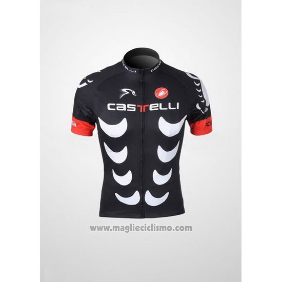 2010 Abbigliamento Ciclismo Castelli Nero e Bianco Manica Corta e Salopette