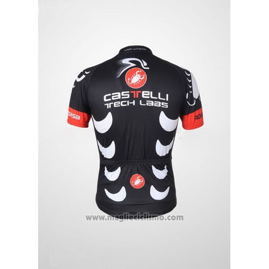 2010 Abbigliamento Ciclismo Castelli Nero e Bianco Manica Corta e Salopette