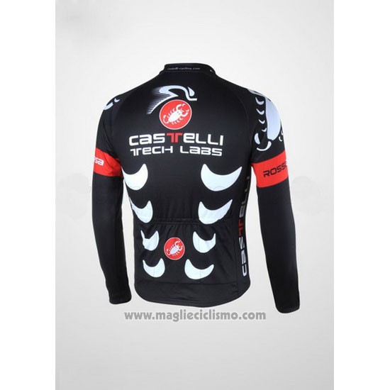 2010 Abbigliamento Ciclismo Castelli Nero e Bianco Manica Lunga e Salopette