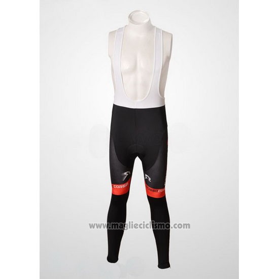 2010 Abbigliamento Ciclismo Castelli Nero e Bianco Manica Lunga e Salopette