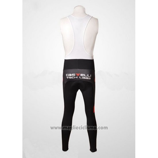 2010 Abbigliamento Ciclismo Castelli Nero e Bianco Manica Lunga e Salopette