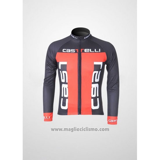 2011 Abbigliamento Ciclismo Castelli Arancione e Nero Manica Lunga e Salopette