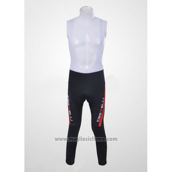 2011 Abbigliamento Ciclismo Castelli Arancione e Nero Manica Lunga e Salopette
