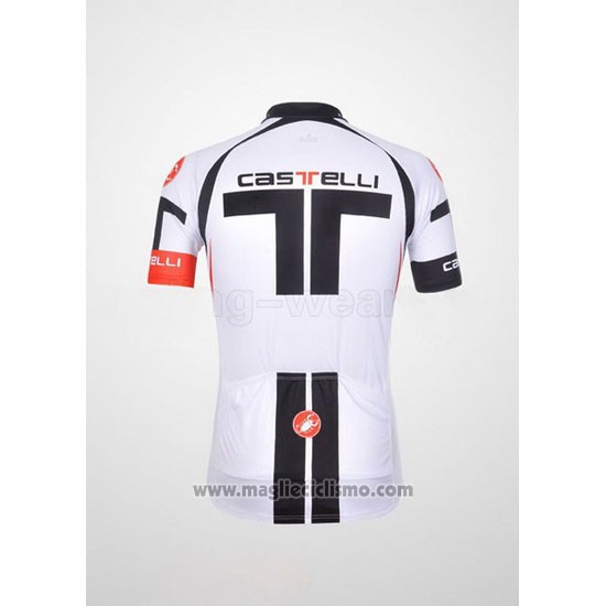 2011 Abbigliamento Ciclismo Castelli Bianco Manica Corta e Salopette