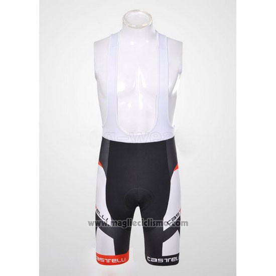 2011 Abbigliamento Ciclismo Castelli Bianco Manica Corta e Salopette