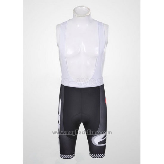2011 Abbigliamento Ciclismo Castelli Bianco e Nero Manica Corta e Salopette