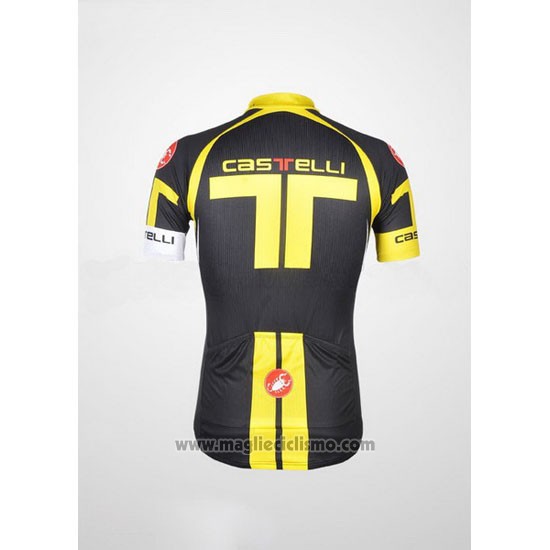 2011 Abbigliamento Ciclismo Castelli Giallo e Nero Manica Corta e Salopette