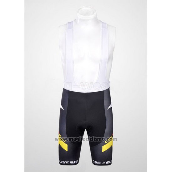 2011 Abbigliamento Ciclismo Castelli Giallo e Nero Manica Corta e Salopette