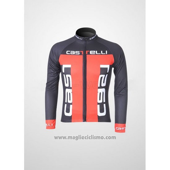 2011 Abbigliamento Ciclismo Castelli Grigio e Arancione Manica Lunga e Salopette