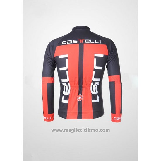 2011 Abbigliamento Ciclismo Castelli Grigio e Arancione Manica Lunga e Salopette