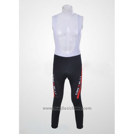 2011 Abbigliamento Ciclismo Castelli Grigio e Arancione Manica Lunga e Salopette