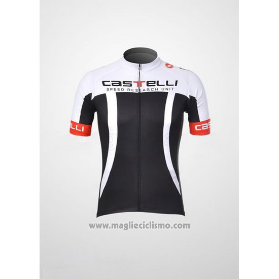 2011 Abbigliamento Ciclismo Castelli Nero e Bianco Manica Corta e Salopette