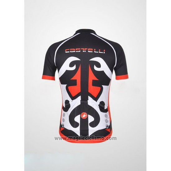 2011 Abbigliamento Ciclismo Castelli Rosso e Nero Manica Corta e Salopette