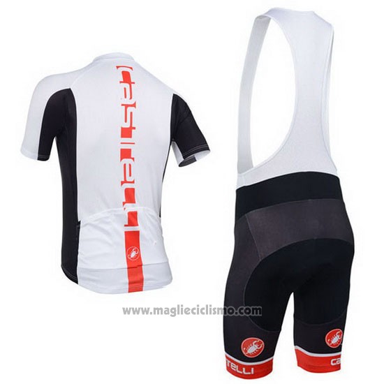 2013 Abbigliamento Ciclismo Castelli Arancione e Bianco Manica Corta e Salopette