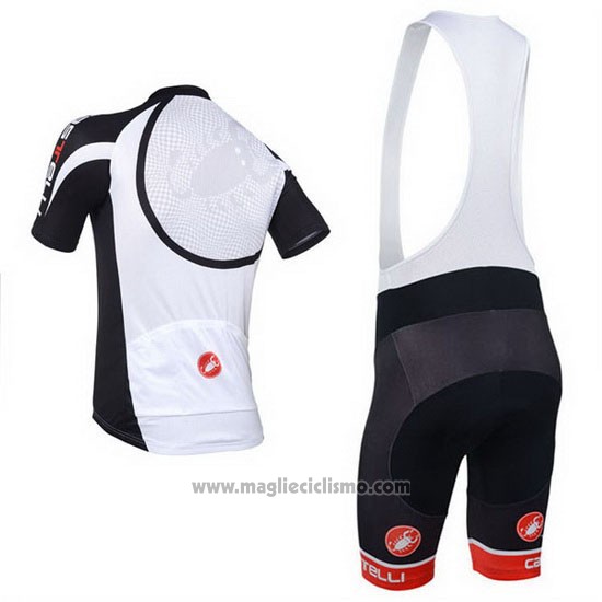 2013 Abbigliamento Ciclismo Castelli Nero e Bianco Manica Corta e Salopette