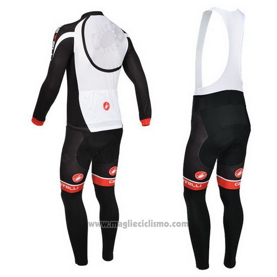 2013 Abbigliamento Ciclismo Castelli Nero e Bianco Manica Lunga e Salopette