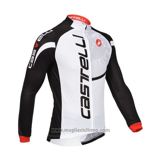 2013 Abbigliamento Ciclismo Castelli Nero e Bianco Manica Lunga e Salopette