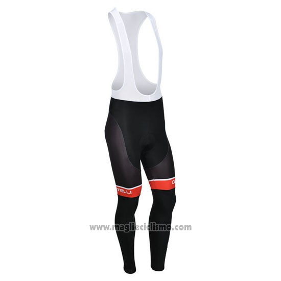 2013 Abbigliamento Ciclismo Castelli Nero e Bianco Manica Lunga e Salopette