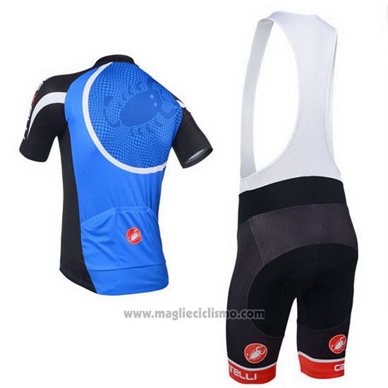 2013 Abbigliamento Ciclismo Castelli Nero e Blu Manica Corta e Salopette