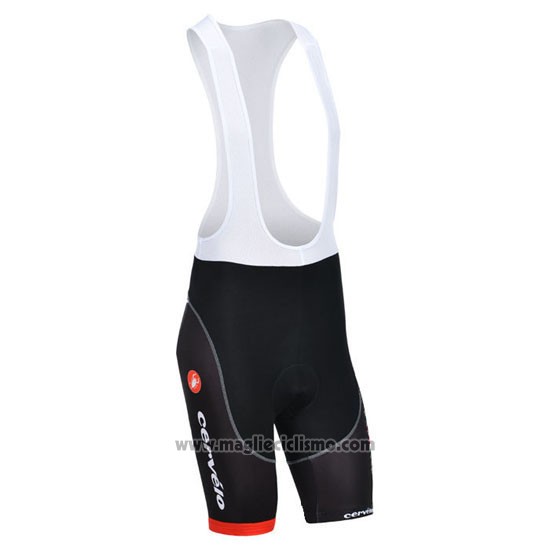 2013 Abbigliamento Ciclismo Cervelo Bianco e Nero Manica Corta e Salopette
