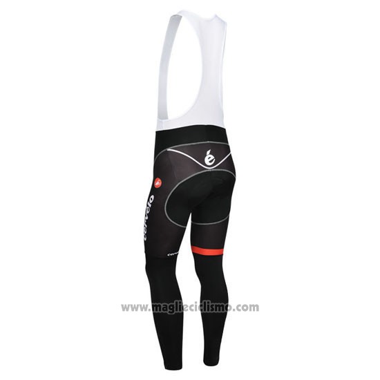2013 Abbigliamento Ciclismo Cervelo Bianco e Nero Manica Lunga e Salopette