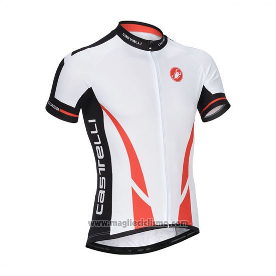 2014 Abbigliamento Ciclismo Castelli Bianco Manica Corta e Salopette