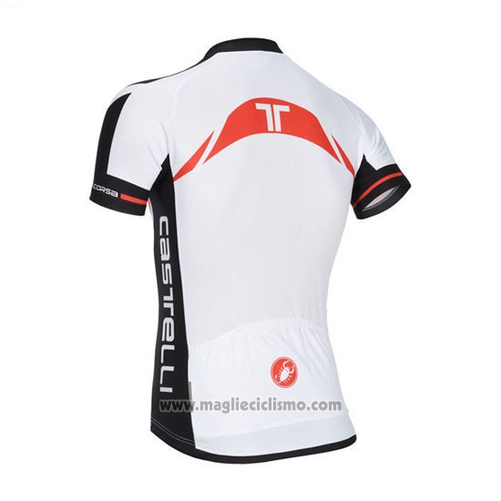 2014 Abbigliamento Ciclismo Castelli Bianco Manica Corta e Salopette