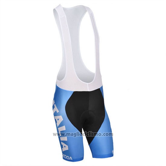 2014 Abbigliamento Ciclismo Castelli Blu e Bianco Manica Corta e Salopette