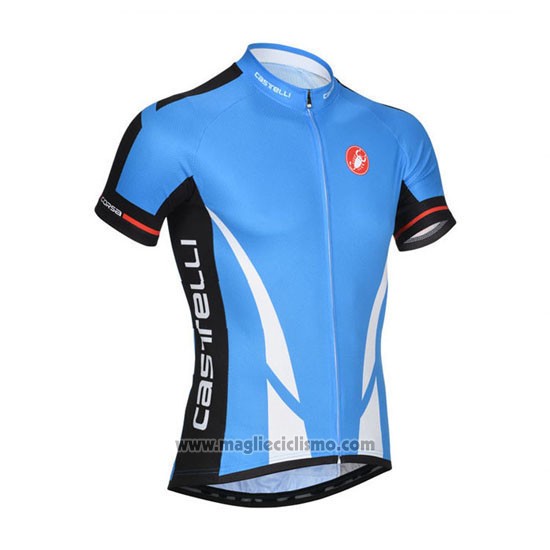 2014 Abbigliamento Ciclismo Castelli Blu e Nero Manica Corta e Salopette