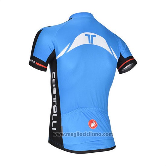 2014 Abbigliamento Ciclismo Castelli Blu e Nero Manica Corta e Salopette