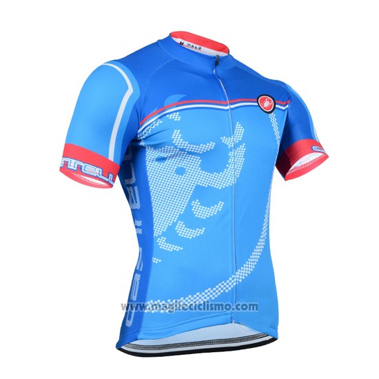 2014 Abbigliamento Ciclismo Castelli Celeste Manica Corta e Salopette