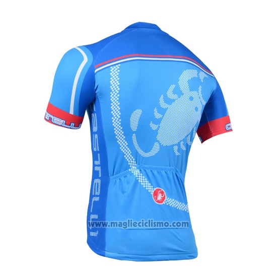2014 Abbigliamento Ciclismo Castelli Celeste Manica Corta e Salopette