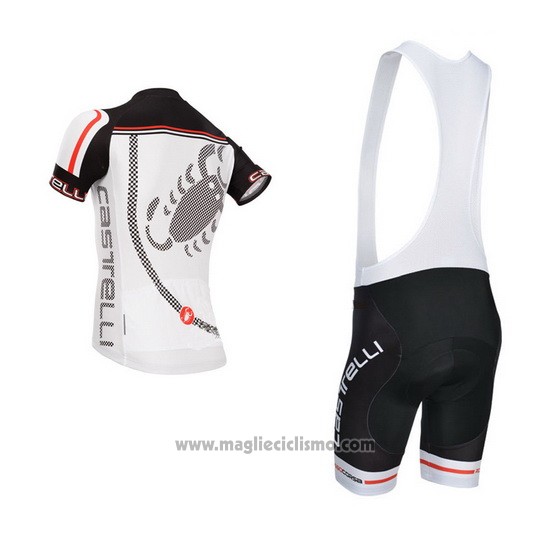 2014 Abbigliamento Ciclismo Castelli Nero e Grigio Manica Corta e Salopette