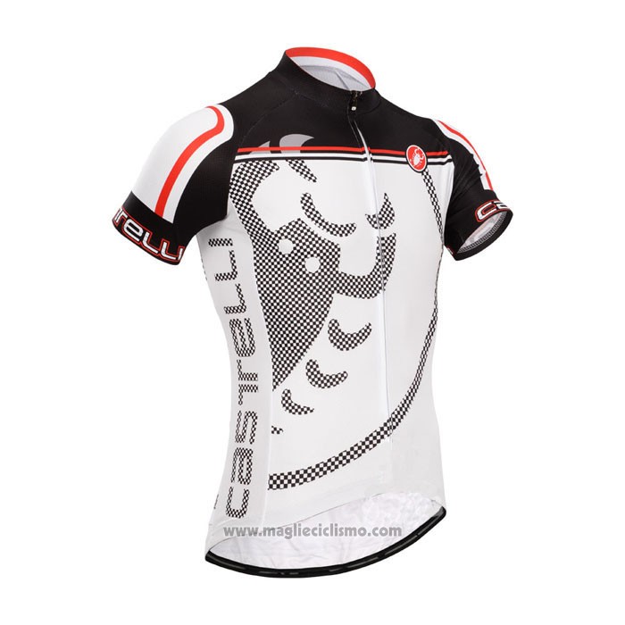 2014 Abbigliamento Ciclismo Castelli Nero e Grigio Manica Corta e Salopette