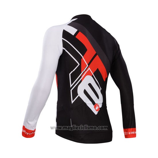 2014 Abbigliamento Ciclismo Castelli Rosso e Nero Manica Lunga e Salopette