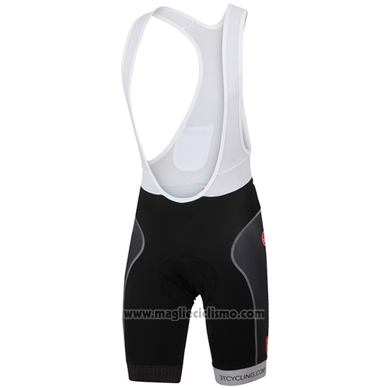 2015 Abbigliamento Ciclismo Castelli 3t Nero e Rosso Manica Corta e Salopette