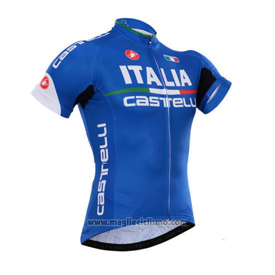 2015 Abbigliamento Ciclismo Castelli Italia Blu Manica Corta e Salopette
