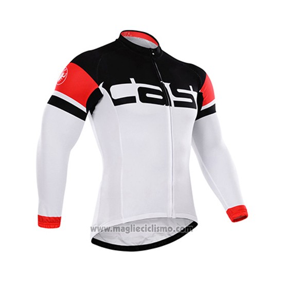 2015 Abbigliamento Ciclismo Castelli Nero e Bianco Manica Lunga e Salopette