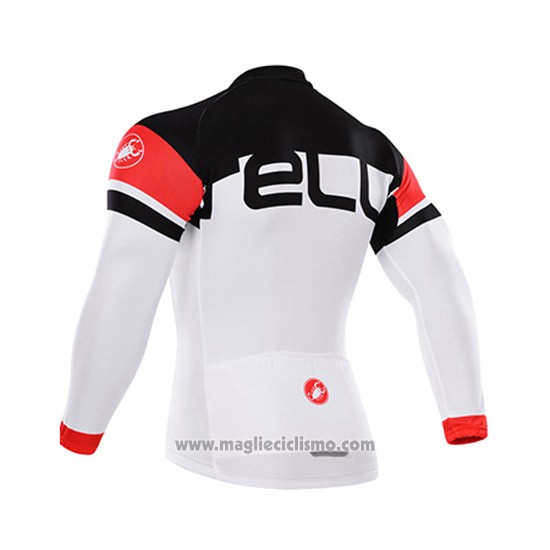 2015 Abbigliamento Ciclismo Castelli Nero e Bianco Manica Lunga e Salopette