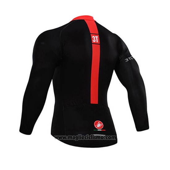 2015 Abbigliamento Ciclismo Castelli Rosso e Nero Manica Lunga e Salopette