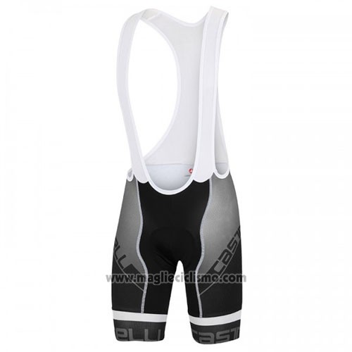 2016 Abbigliamento Ciclismo Castelli Bianco Nero Manica Corta e Salopette