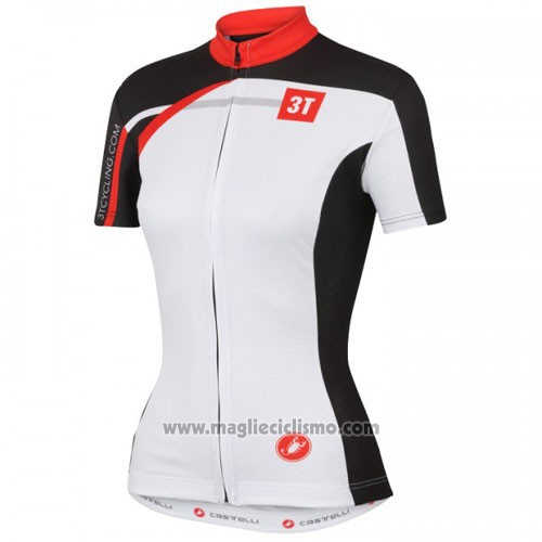 2016 Abbigliamento Ciclismo Castelli Bianco Rosso Manica Corta e Salopette