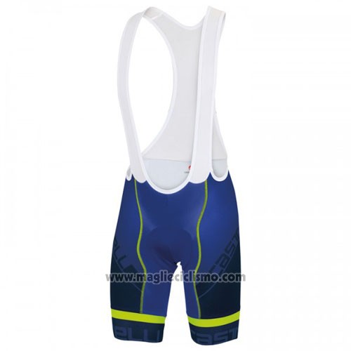 2016 Abbigliamento Ciclismo Castelli Blu Bianco Manica Corta e Salopette