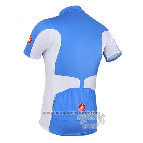 2016 Abbigliamento Ciclismo Castelli Blu e Bianco Manica Corta e Salopette