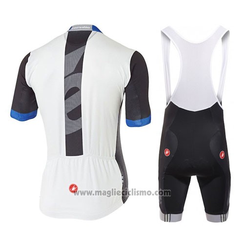 2016 Abbigliamento Ciclismo Castelli Cervelo e Bianco e Blu Manica Corta e Salopette