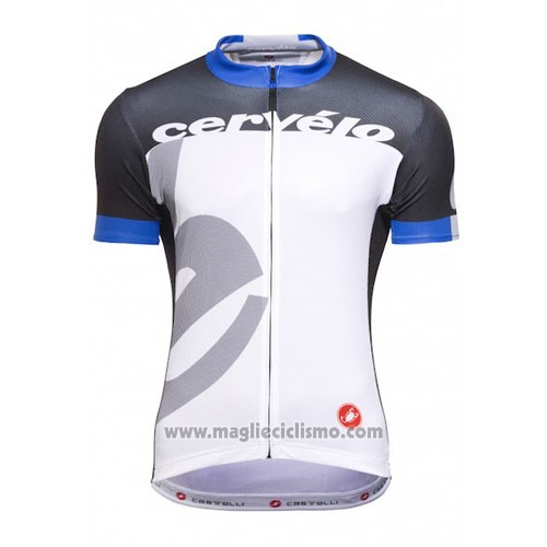 2016 Abbigliamento Ciclismo Castelli Cervelo e Bianco e Blu Manica Corta e Salopette