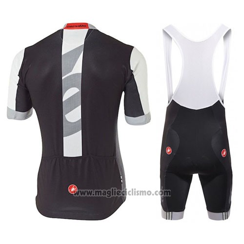 2016 Abbigliamento Ciclismo Castelli Cervelo e Bianco e Grigio Manica Corta e Salopette